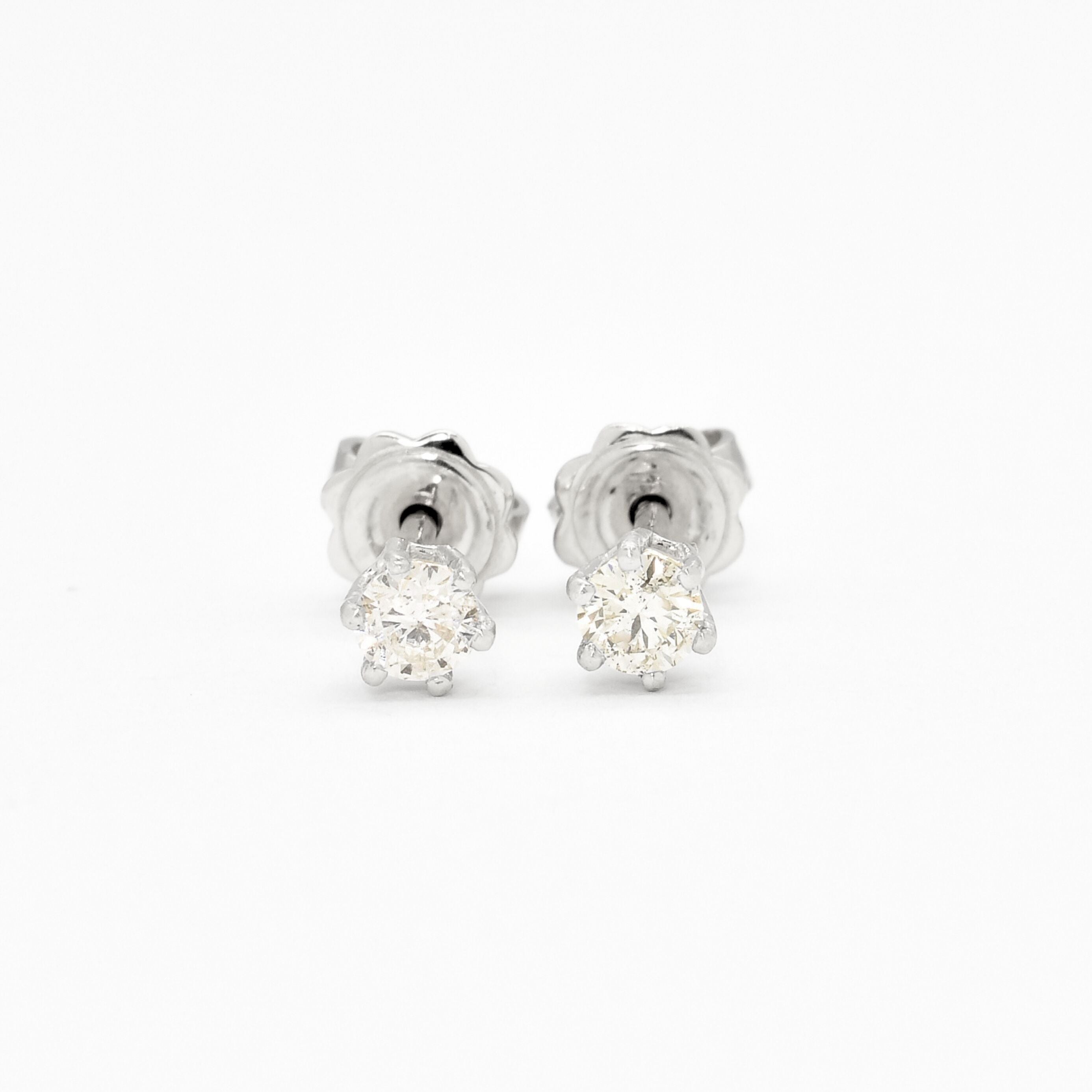 Certified Genuine Diamond Studs - Real 14k Gold Diamond Earrings - Brilliant Diamond Real Gold Earrings (41097002254402)