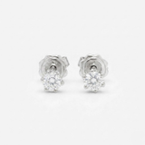 Genuine Diamond Studs - Solid Gold Diamond Earrings - Dainty Diamond Studs