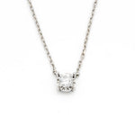 Certified Natural Diamond Necklace - Dainty Diamond Pendant - 18k Solid Gold Necklace