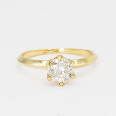 CERTIFIED 1 Carat Diamond Ring - Genuine Diamond Engagement Ring - Real 14k Solid Gold Ring