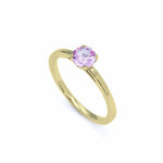Certified Pink Sapphire White Gold Ring - Solitaire Genuine Pink Sapphire Ring - 18k Real White Gold Ring (41097005006914)