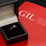 Certified Pink Sapphire White Gold Ring - Solitaire Genuine Pink Sapphire Ring - 18k Real White Gold Ring (41097005006914)