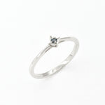 Certified REAL Blue Diamond Ring - Brilliant Diamond Solitaire Ring - Solid 18k Real Gold Ring