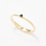 Rose Gold Blue Diamond Ring - Genuine Blue Diamond Ring - Solid Rose Gold Promise Ring