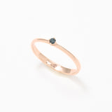 Blue Diamond Ring in 14K White Gold - Dainty Certified Natural Blue Diamond - A Unique Everyday Luxury Ring