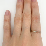 Certified Real Diamond Ring - Solid 14K White Gold Diamond Ring - Dainty Brilliant Engagement Ring
