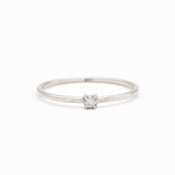 Certified Natural Diamond Ring - Solid 14k Gold Ring - Real Dainty Diamond Ring