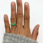 Certified REAL Emerald Ring - Solid 14k Real Gold Engagement Ring - 1 Carat Emerald Ring