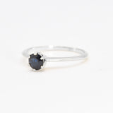 CERTIFIED Real Sapphire Ring - Solid 14k Gold Ring - Genuine Sapphire Engagement Ring (41168087973954)