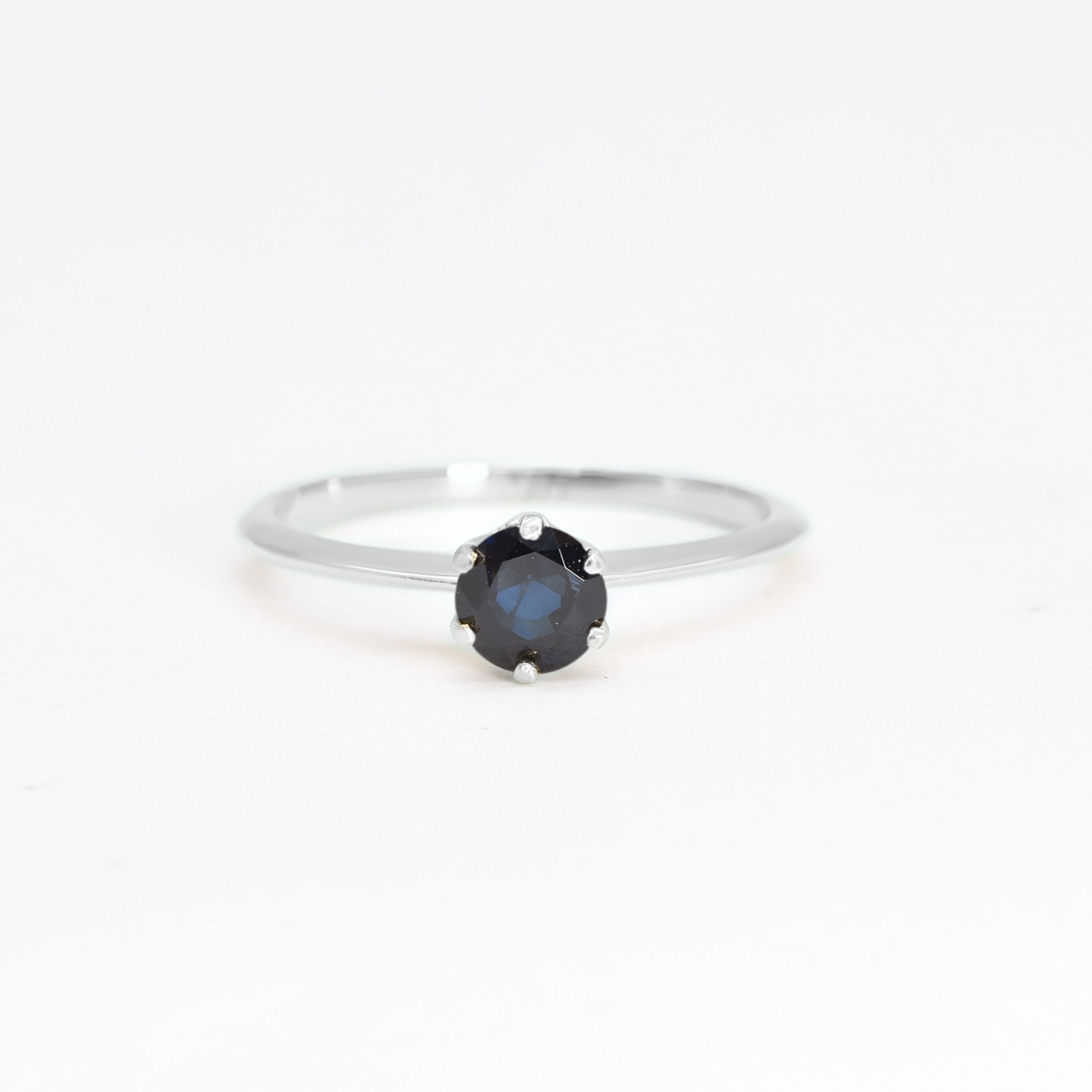 CERTIFIED Real Sapphire Ring - Solid 14k Gold Ring - Genuine Sapphire Engagement Ring (41168087973954)