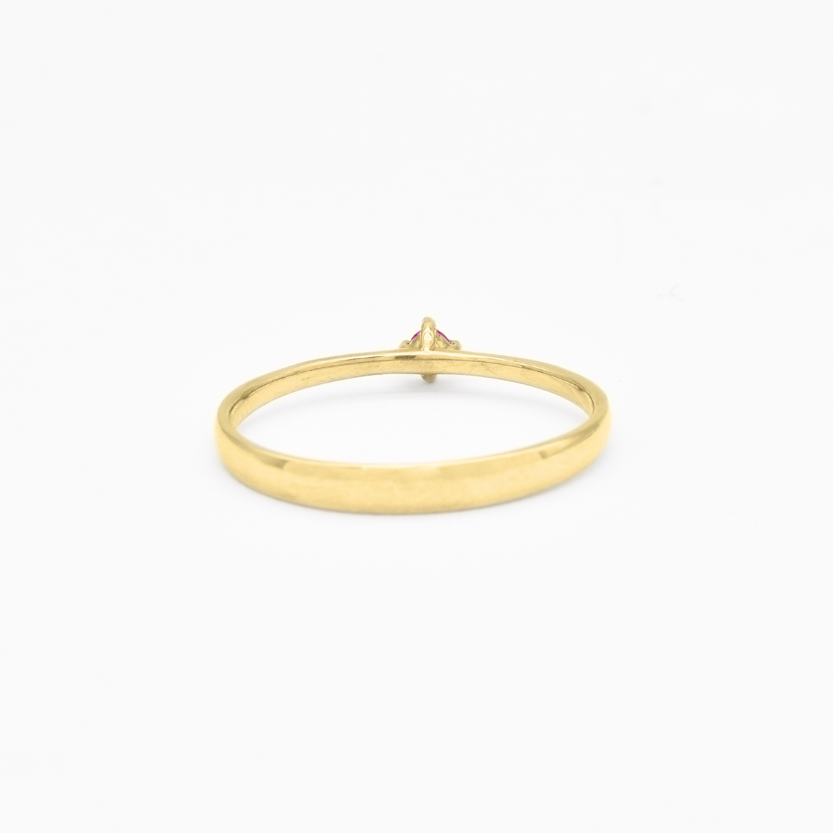 Certified Ruby Gold Ring - Real 14k White Gold Ring - Genuine Ruby Solitaire Ring (41168090595394)