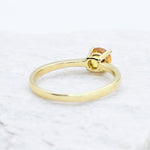 Certified Yellow Sapphire Ring - 18k Solid White Gold Ring - Genuine Sapphire Engagement Ring (41097004777538)