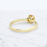 Certified Yellow Sapphire Ring - 18k Solid White Gold Ring - Genuine Sapphire Engagement Ring (41097004777538)