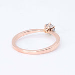 Classy Rose Gold Diamond Engagement Ring, Two Tone Ring, Round Proposal Ring (41097006645314)