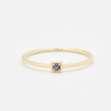 Real Sapphire Ring - Rose Gold Sapphire Ring - Blue Solid Gold Ring