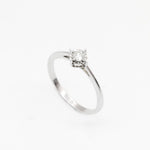 Delicate Diamond Ring, 18k White Gold Ring, Minimalist Engagement Ring