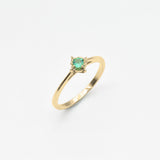 Genuine Emerald Ring - 18k Solid Gold Ring - Real Green Emerald Ring (41097003106370)