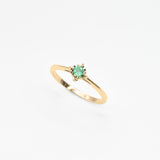Genuine Emerald Ring - 18k Solid Gold Ring - Real Green Emerald Ring (41097003106370)
