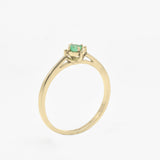 Genuine Emerald Ring - 18k Solid Gold Ring - Real Green Emerald Ring (41097003106370)