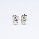 Real Diamond Earrings - 18k Solid Gold Earrings - Dainty Diamond Studs