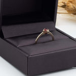 Real Red Ruby Ring - 18k White Gold Ring - Genuine July Birthstone Ring