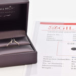 Real Sapphire White Gold Ring - Solitaire Genuine Sapphire Ring - 18k Certified White Gold Ring