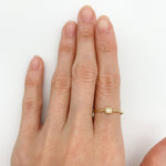 Square Genuine Diamond Gold Ring - Minimalist Solid Gold Ring - Real Solid 14k Gold Ring (41096996585538)