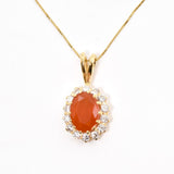Carnelian Pendant - Red Princess Necklace - Large Victorian Necklace