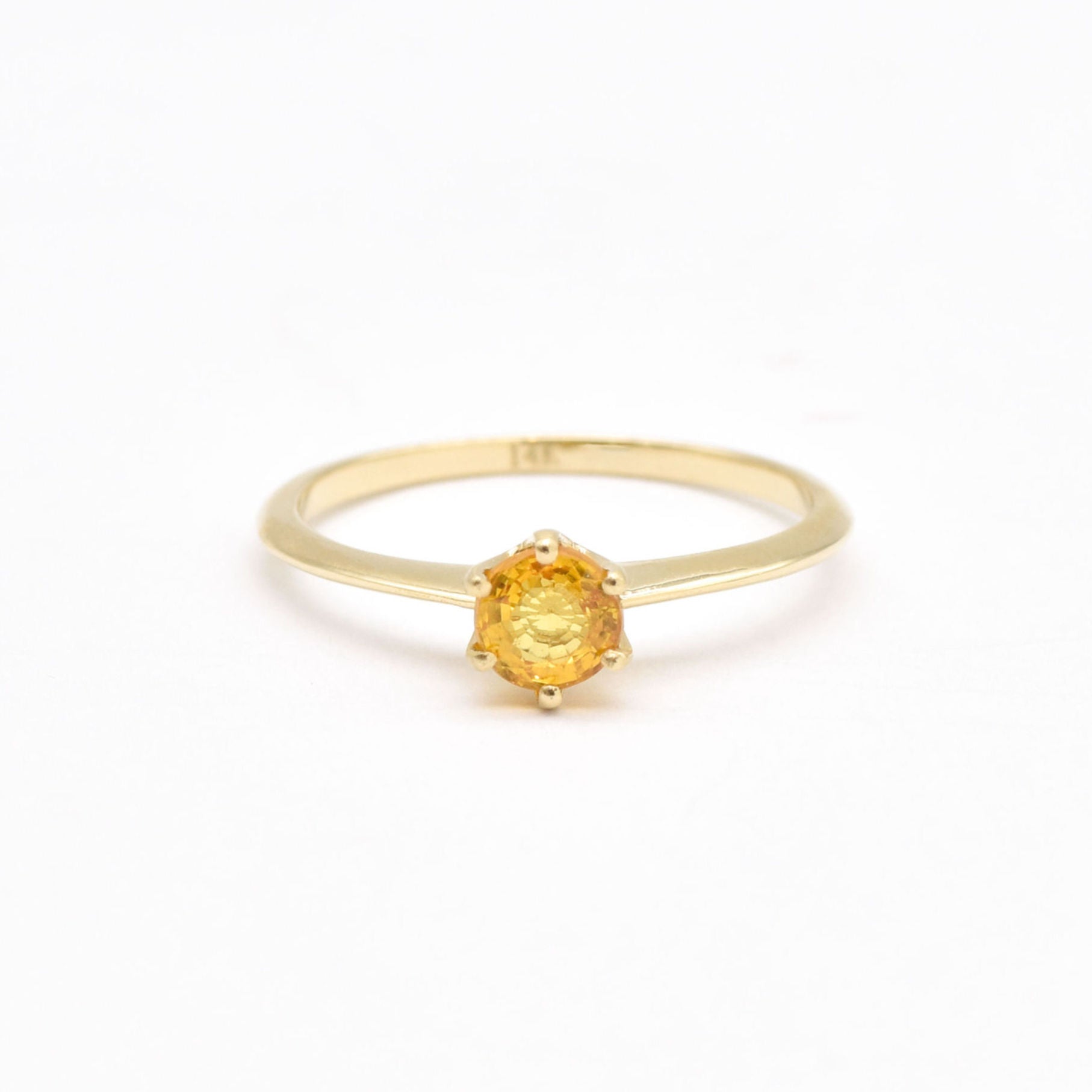 R1-105-gR-nYSA: 14k Yellow Gold Yellow Sapphire