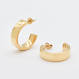 Silver Hoop Earrings - Thick Hoop Earrings - Chunky Hoop Earrings