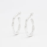 Gold Wavy Hoops - Hoop Earrings - Large Hoops