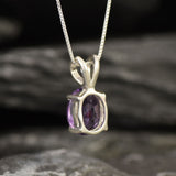 Amethyst Pendant, Natural Amethyst, February Birthstone, Purple Pendant, Vintage Pendant, Dainty Pendant, Solid Silver Pendant, Amethyst