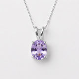 Purple Amethyst Pendant - Natural Amethyst Necklace - February Birthstone Necklace