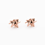 Artistic Gold Earrings - Branch Earrings - Modern Gold Studs
