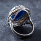 Large Kyanite Ring, Natural Kyanite, Vintage Blue Ring, Large Stone Ring, African Kyanite Ring, Unique Statement Ring, Rare By Adina