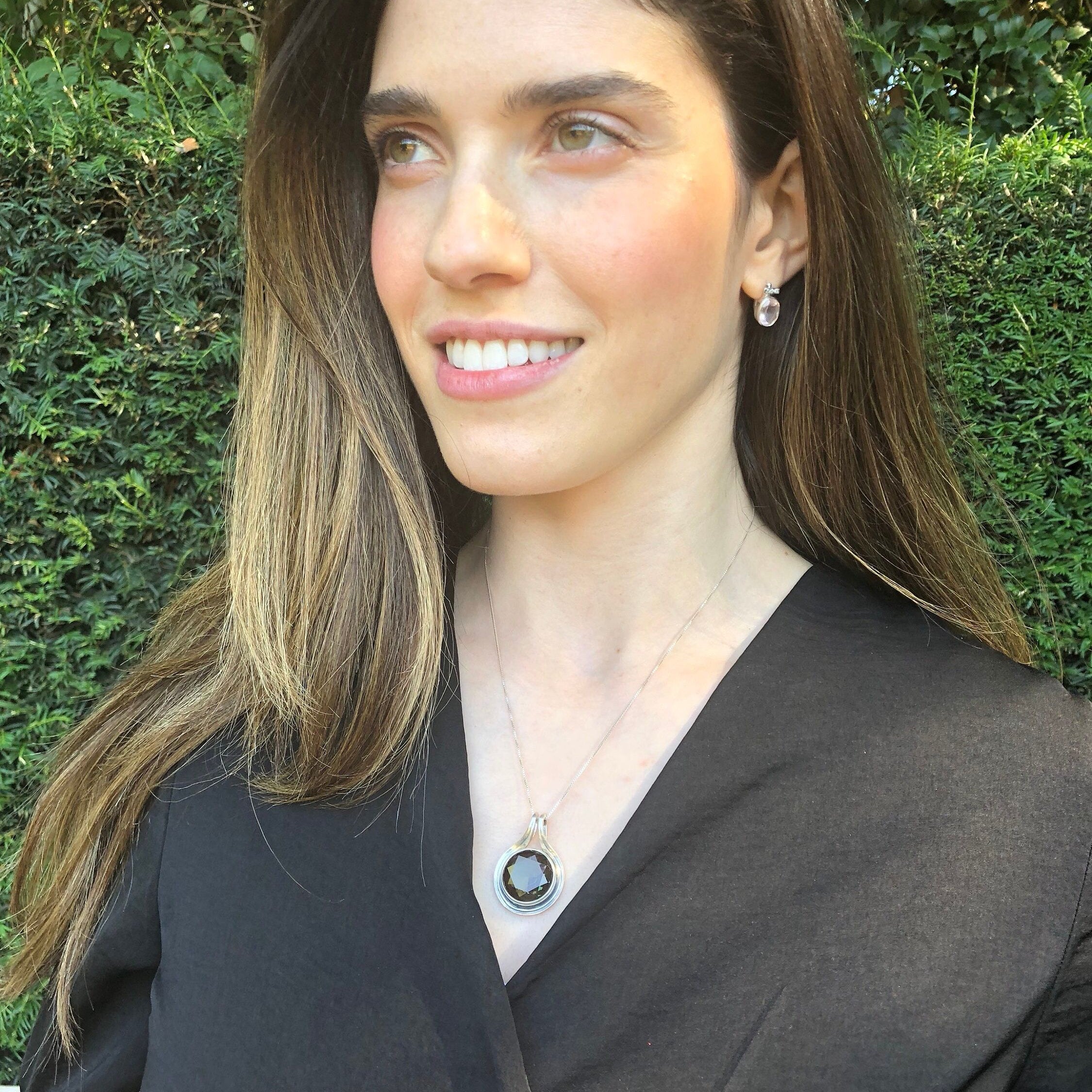 Sodalite Pendant, Large Sodalite Pendant, Large Vintage Pendant, Large Stone Pendant, Round Pendant, Blue Pendant, Silver Pendant, Sodalite