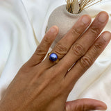 2848-R-nBLP: Gold Vermeil 18k Natural Black Pearl