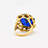 2438-R-cSAP: Gold Vermeil 18k Created Sapphire