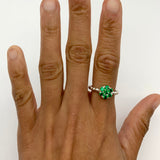 2609-R-cEME: Sterling Silver 925 Created Emerald