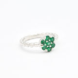 2609-R-cEME: Sterling Silver 925 Created Emerald