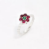 2609-R-cRUB: Sterling Silver 925 Created Ruby