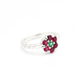 2609-R-cRUB: Sterling Silver 925 Created Ruby