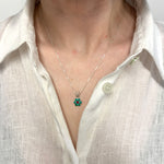 2609-1-P-cEME: Sterling Silver 925 Created Emerald