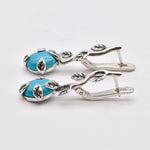 2848-E-nTUR: Sterling Silver 925 Natural Turquoise