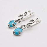 2848-E-nTUR: Sterling Silver 925 Natural Turquoise