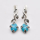 2848-E-nTUR: Sterling Silver 925 Natural Turquoise