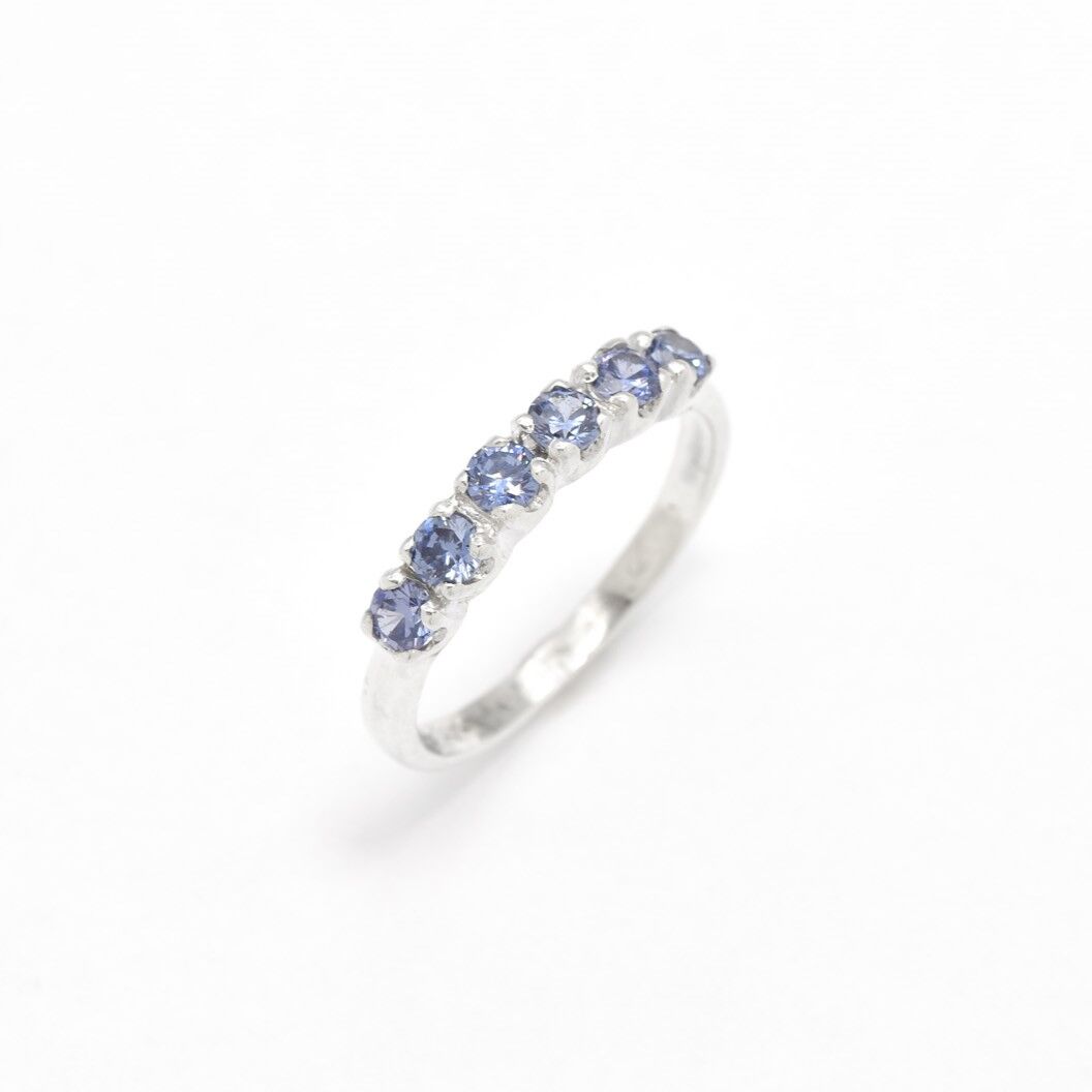 Gold Tanzanite Ring - Tanzanite Eternity Band - Gold Stackable Band