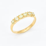 Gold Peridot Ring - Peridot Eternity Band -  August Birthstone Ring