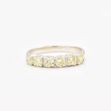 Peridot Ring - Half Eternity Band - Green Stackable Ring