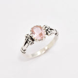 2945-R-cMOR: Sterling Silver 925 Created Morganite